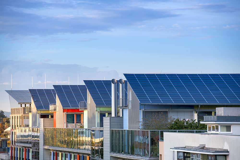 Dach mit Solar, Photovoltaik